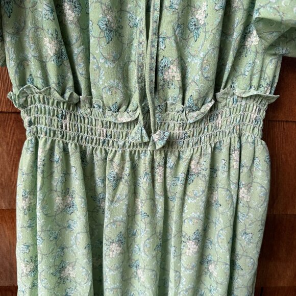 NWT Max Studio London Mint Green Bubble Sleeve Tiered Maxi Dress - Women's XL - Picture 7 of 16